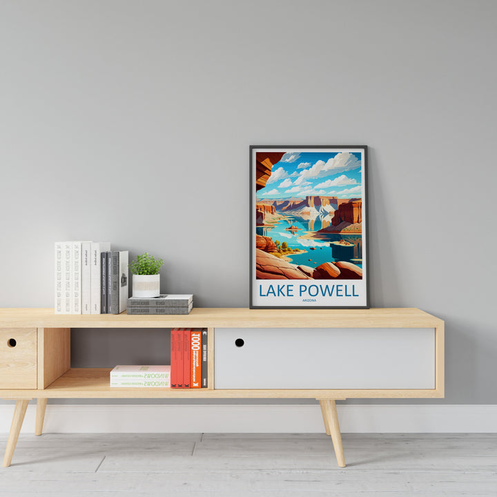 Lake Powell Travel Print Wall Art Lake Powell Wall Hanging Home Décor Lake Powell Gift Art Lovers Arizona Art Lover Gift Arizona Print