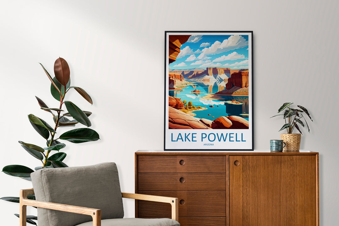 Lake Powell Travel Print Wall Art Lake Powell Wall Hanging Home Décor Lake Powell Gift Art Lovers Arizona Art Lover Gift Arizona Print
