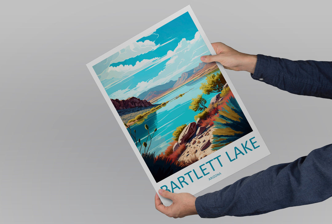 Bartlett Lake Travel Print Wall Art Bartlett Lake Wall Hanging Home Décor Bartlett Lake Gift Art Lovers Arizona Art Lover Gift Arizona Print