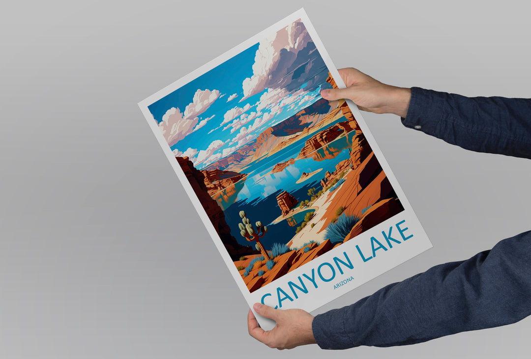 Canyon Lake Travel Print Wall Art Canyon Lake Lake Wall Hanging Home Décor Canyon Lake Lake Gift Art Lovers Arizona Art Lover Gift Arizona