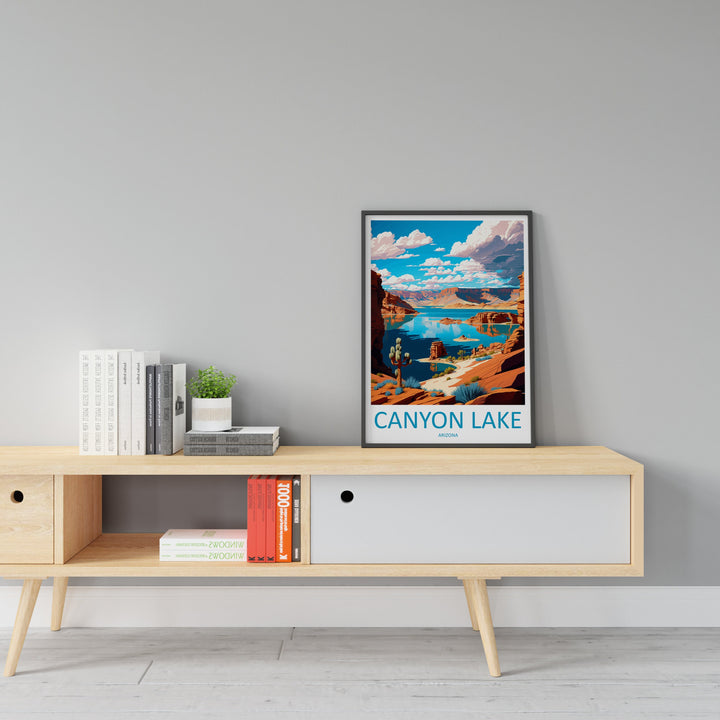 Canyon Lake Travel Print Wall Art Canyon Lake Lake Wall Hanging Home Décor Canyon Lake Lake Gift Art Lovers Arizona Art Lover Gift Arizona