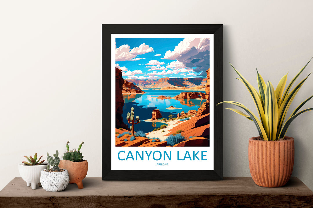 Canyon Lake Travel Print Wall Art Canyon Lake Lake Wall Hanging Home Décor Canyon Lake Lake Gift Art Lovers Arizona Art Lover Gift Arizona