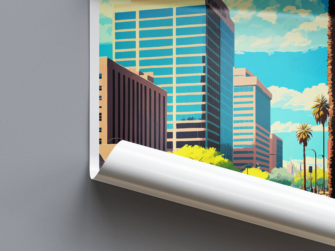 Glendale Travel Print Wall Art Glendale Wall Hanging Home Décor Glendale Gift Art Lovers Arizona Art Lover Gift Arizona Travel Print