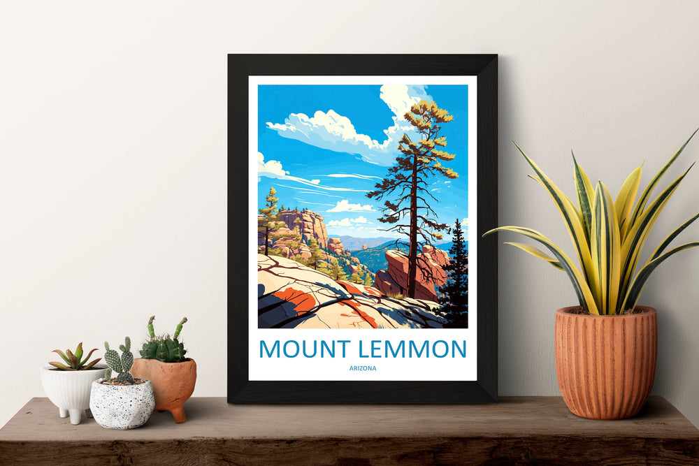 Mount Lemmon Travel Print Wall Art Mount Lemmon Wall Hanging Home Décor Mount Lemmon Gift Art Lovers Arizona Art Lover Gift Arizona Travel