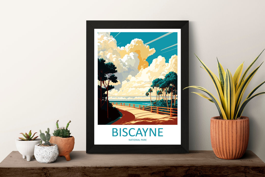 Biscayne National Park Travel Print Wall Art Biscayne National Park Wall Hanging Home Décor Camelback Gift Art Lovers Florida Art Lover Gift