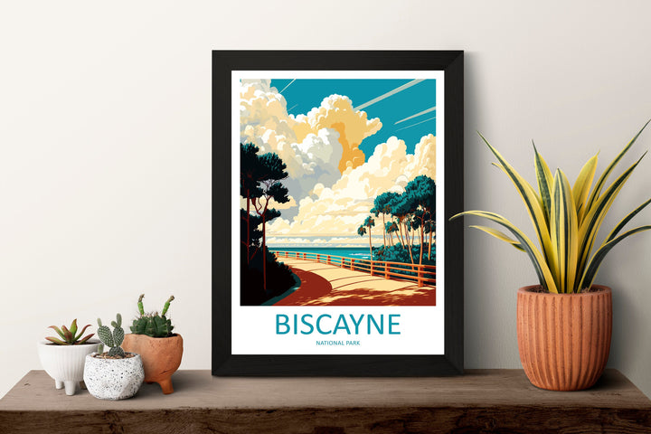 Biscayne National Park Travel Print Wall Art Biscayne National Park Wall Hanging Home Décor Camelback Gift Art Lovers Florida Art Lover Gift