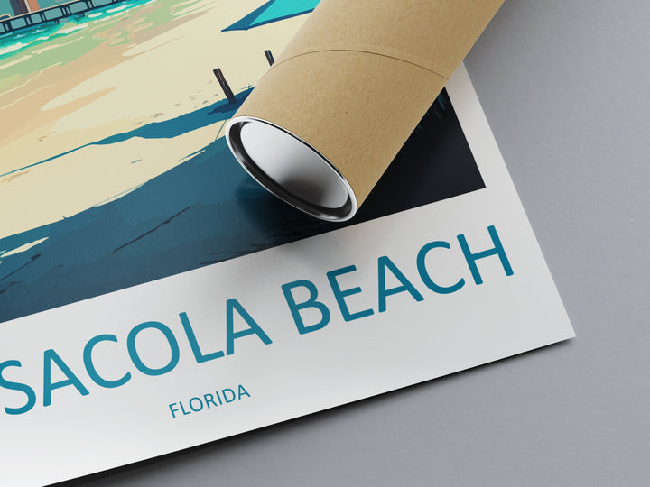 Pensacola Beach Travel Print Wall Art Pensacola Beach Wall Hanging Home Décor Pensacola Beach Gift Art Lovers Florida Art Lover Gift