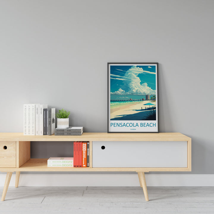 Pensacola Beach Travel Print Wall Art Pensacola Beach Wall Hanging Home Décor Pensacola Beach Gift Art Lovers Florida Art Lover Gift
