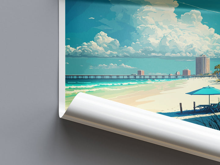 Pensacola Beach Travel Print Wall Art Pensacola Beach Wall Hanging Home Décor Pensacola Beach Gift Art Lovers Florida Art Lover Gift