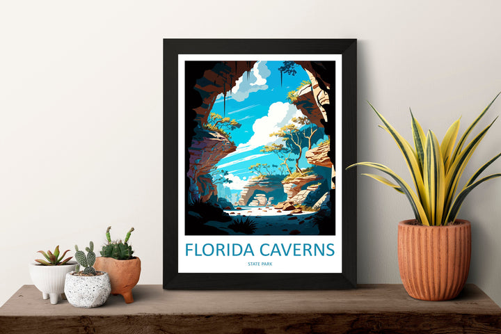 Florida Caverns State Park Travel Print Wall Art Florida Caverns Wall Hanging Home Décor Florida Caverns Gift Art Lovers Florida Art Lover