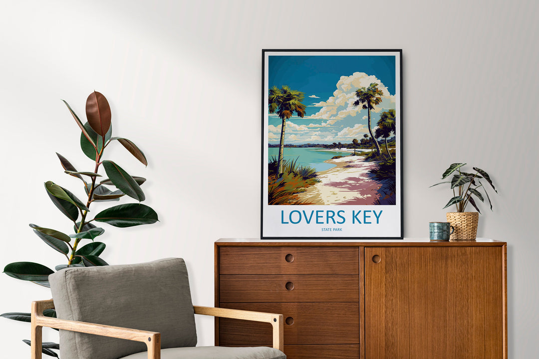Lovers key State Park Travel Print Wall Art Lovers key State Park Wall Hanging Home Décor Lovers key State Park Gift Art Lovers Florida Art