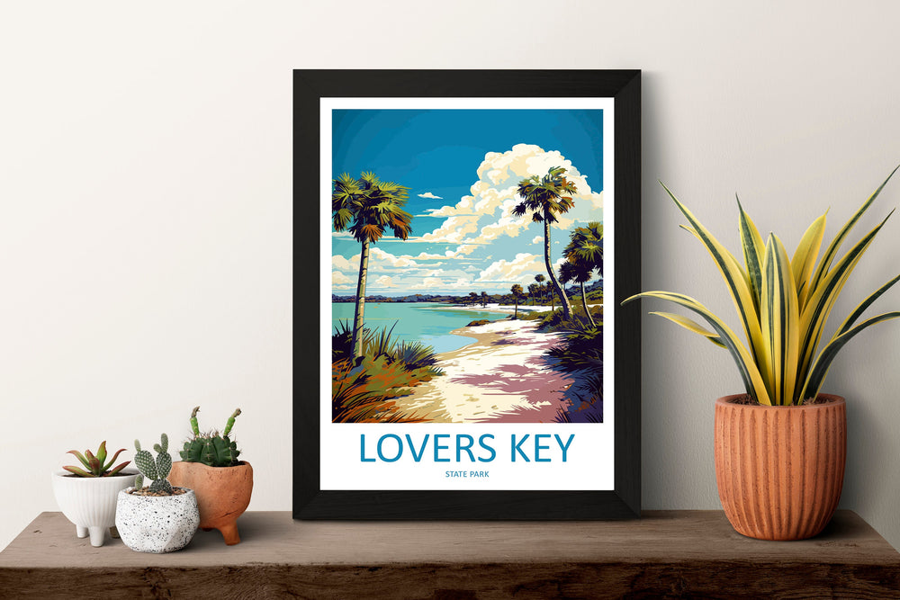 Lovers key State Park Travel Print Wall Art Lovers key State Park Wall Hanging Home Décor Lovers key State Park Gift Art Lovers Florida Art