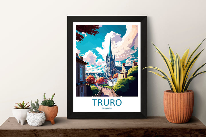 Truro Travel Print Wall Art Truro Wall Hanging Home Décor Truro Gift Art Lovers England Art Lover Gift Truro Art Poster For UK Lovers
