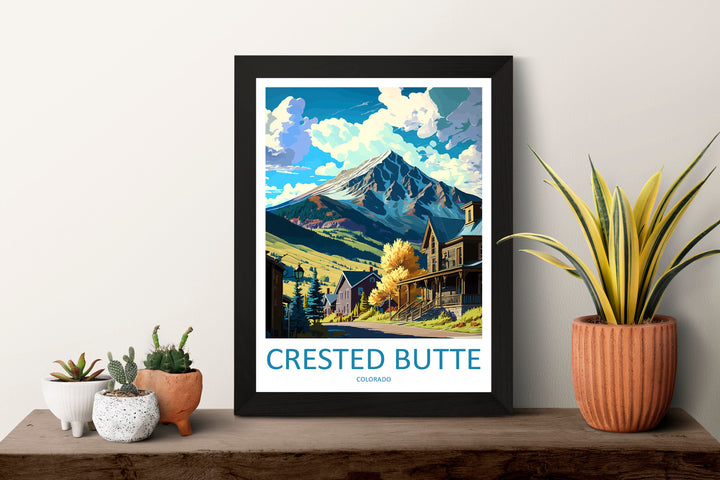 Crested Butte Travel Print Wall Art Crested Butte Wall Hanging Home Décor Crested Butte Gift Art Lovers Colorado Art Gift Lover
