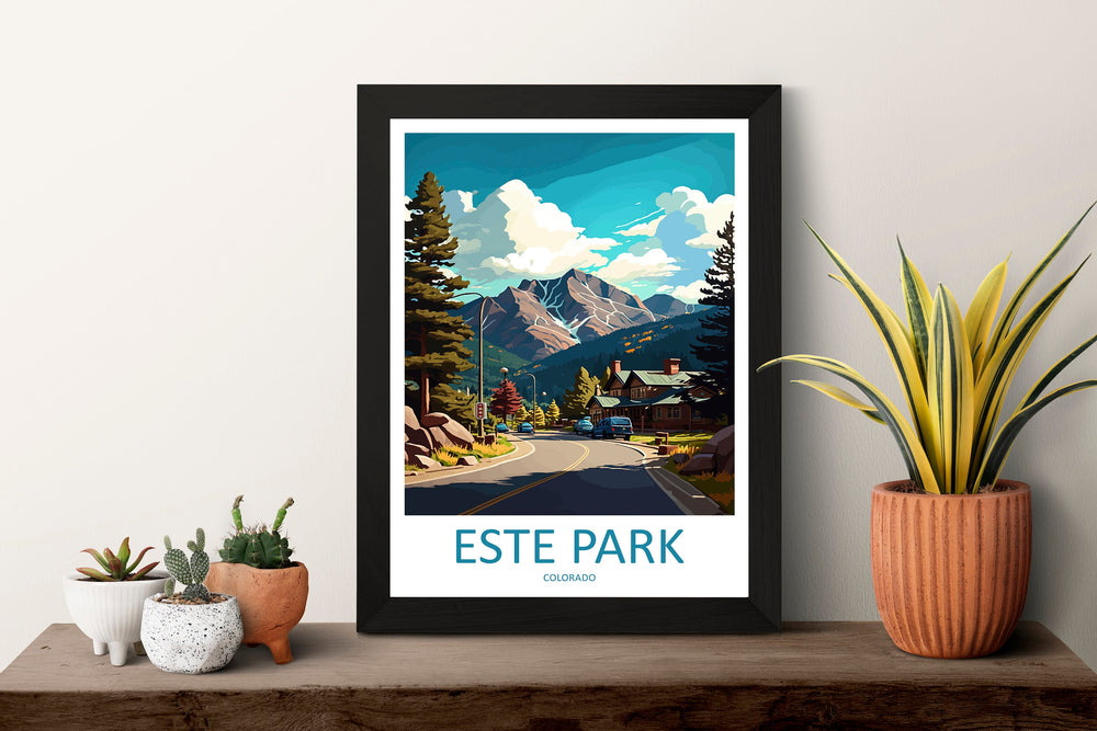 Este Park Travel Print Wall Art Este Park Wall Hanging Home Décor Este Park Gift Art Lovers Colorado Art Gift Lover Print For Este Park