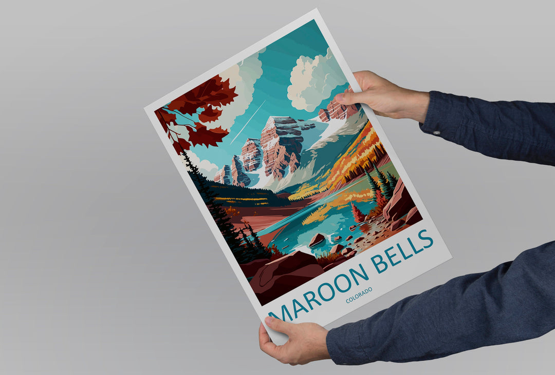 Maroon Bells Travel Print Wall Art Maroon Bells Wall Hanging Home Décor Maroon Bells Gift Art Lovers Colorado Art Gift Lover Print