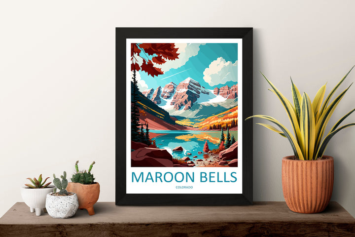 Maroon Bells Travel Print Wall Art Maroon Bells Wall Hanging Home Décor Maroon Bells Gift Art Lovers Colorado Art Gift Lover Print