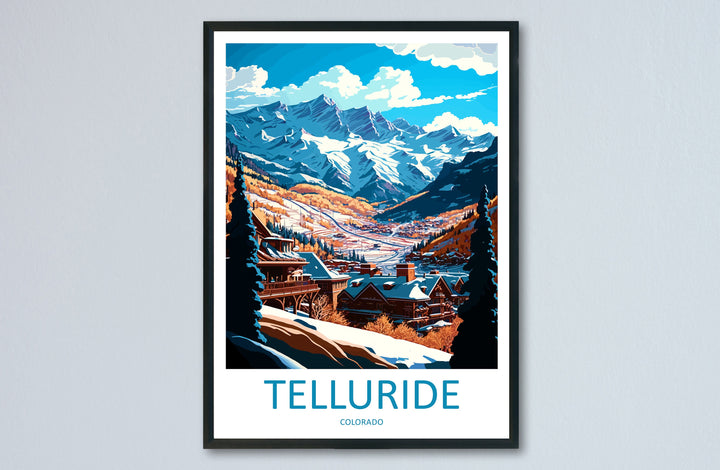 Telluride Ski Travel Print Wall Art Telluride Wall Hanging Home Décor Telluride Gift Art Lovers Colorado Art Gift Lover Print For Telluride
