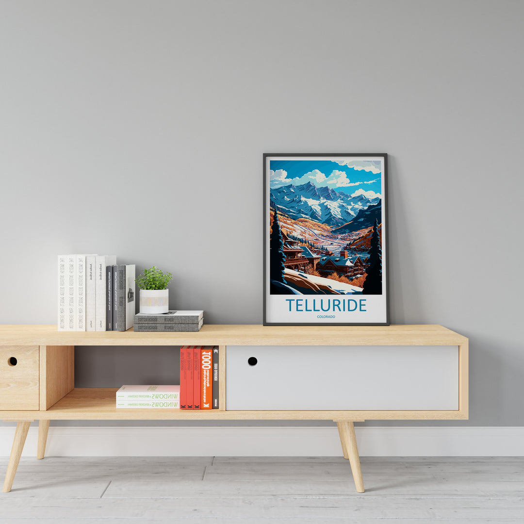 Telluride Ski Travel Print Wall Art Telluride Wall Hanging Home Décor Telluride Gift Art Lovers Colorado Art Gift Lover Print For Telluride