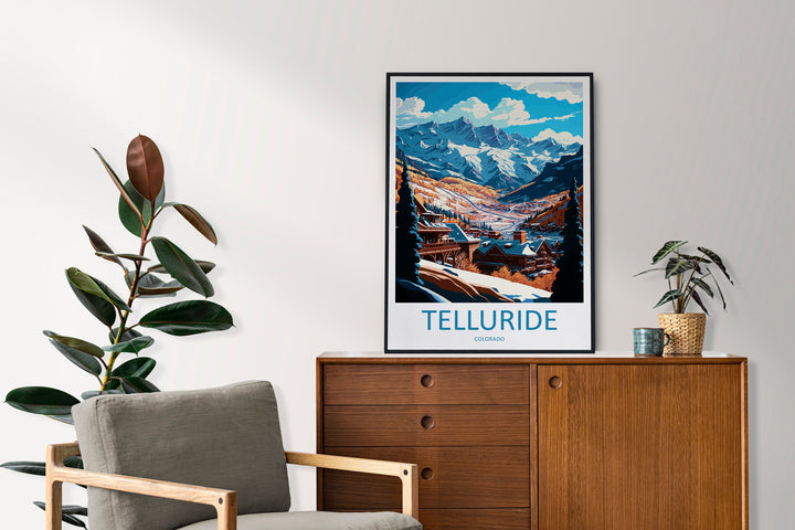 Telluride Ski Travel Print Wall Art Telluride Wall Hanging Home Décor Telluride Gift Art Lovers Colorado Art Gift Lover Print For Telluride