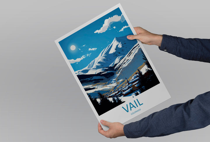 Vail Ski Resort Travel Print Wall Art Vail Ski Wall Hanging Home Décor Vail Ski Gift Art Lovers Colorado Art Gift Lover Print For Vail Ski