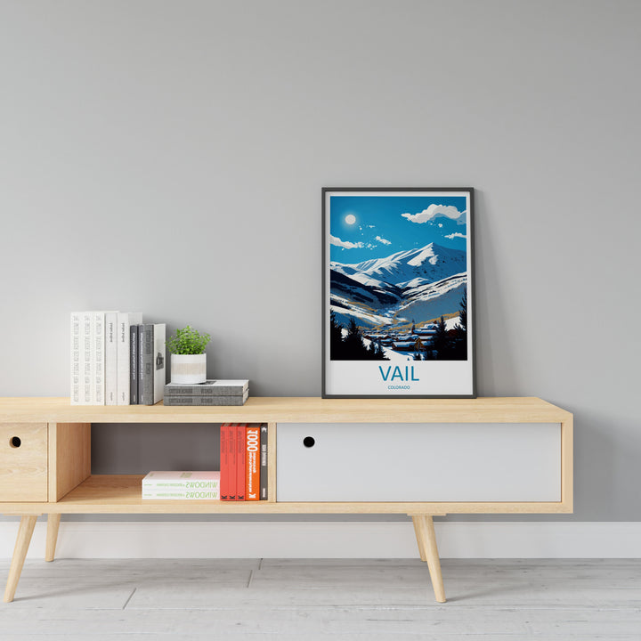 Vail Ski Resort Travel Print Wall Art Vail Ski Wall Hanging Home Décor Vail Ski Gift Art Lovers Colorado Art Gift Lover Print For Vail Ski