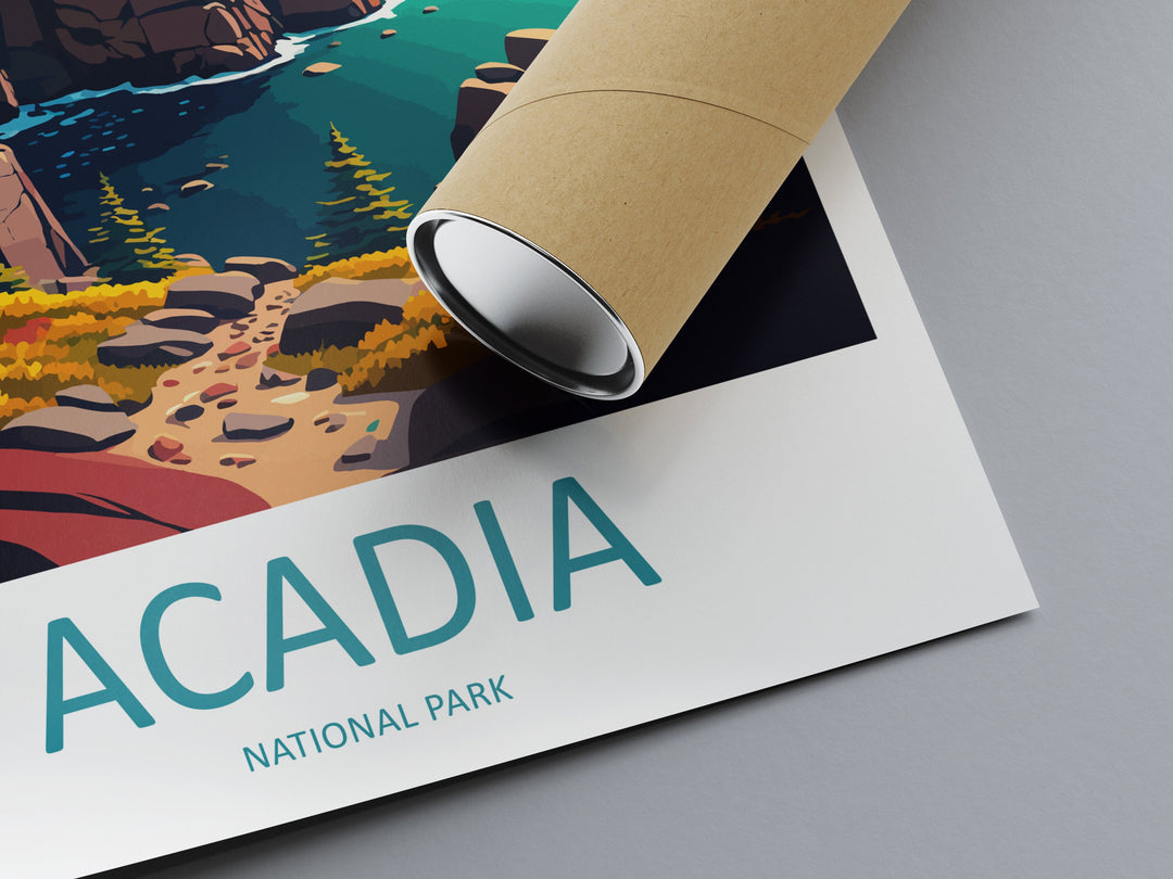 Acadia National Park Travel Print Wall Art Acadia National Park Wall Hanging Home Décor Acadia National Park Gift Art Lovers National Park