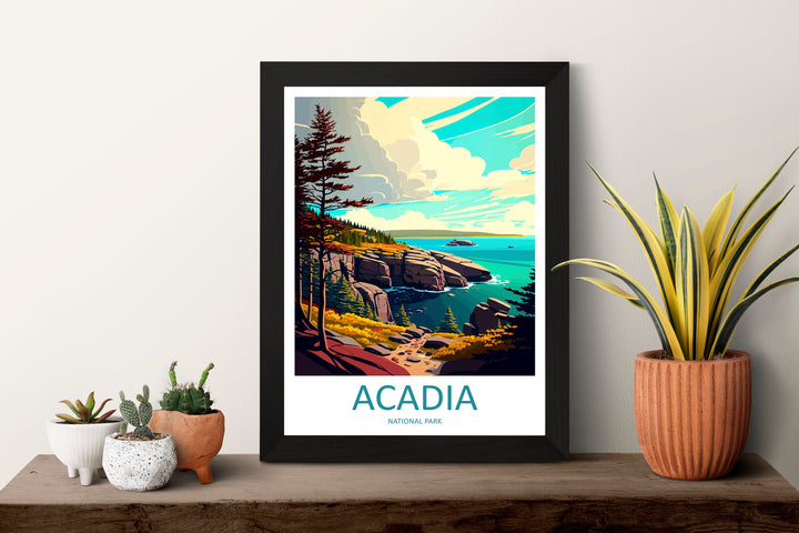 Acadia National Park Travel Print Wall Art Acadia National Park Wall Hanging Home Décor Acadia National Park Gift Art Lovers National Park