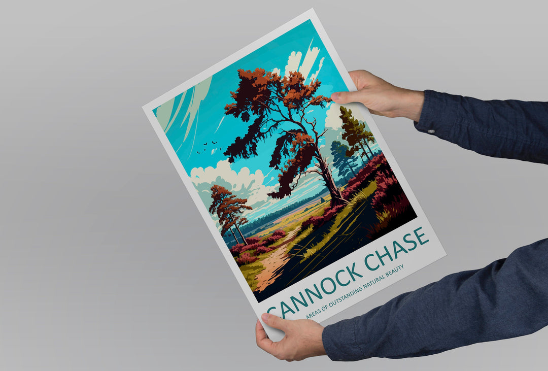 Cannock Chase Travel Print Wall Art Cannock Chase Wall Hanging Home Decoration Cannock Chase Gift Art Lovers Wall Art