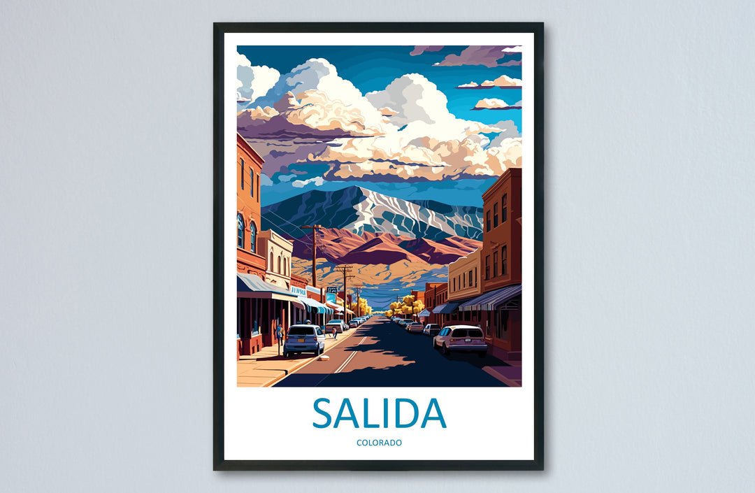 Salida Travel Print Wall Art Salida Wall Hanging Home Décor Salida Gift Art Lovers Colorado Art Lover Gift