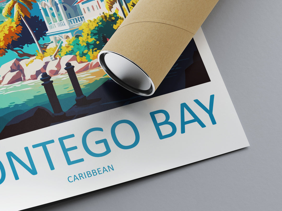 Montego Bay Travel Print Wall Art Montego Bay Wall Hanging Home Décor Montego Bay Gift Art Lovers Wall Art Caribbean Travel Print Poster