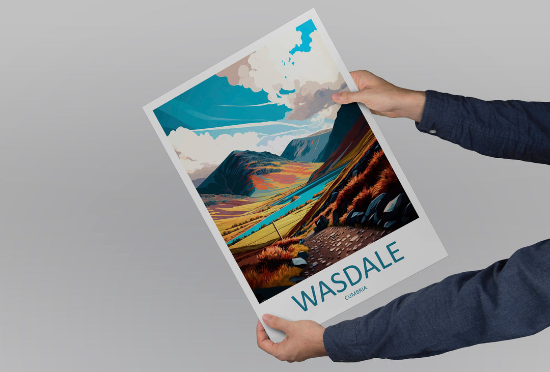 Wasdale Mountain Travel Print Wall Art Wasdale Wall Hanging Home Decoration Wasdale Gift Art Lovers Wall Art Print Art Wasdale Travel Art