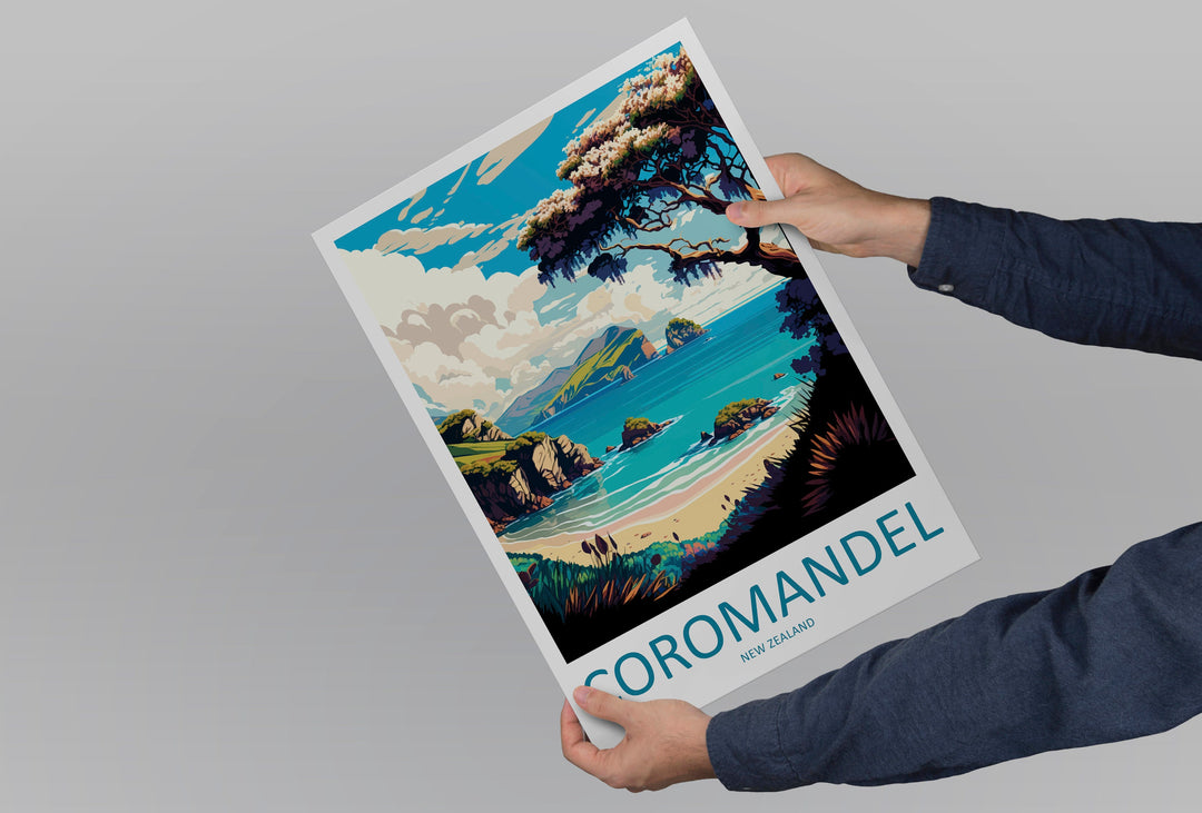Coromandel Travel Print Wall Art Coromandel Wall Hanging Home Décor Coromandel Gift Art Lovers New Zealand Art Lover Gift Print