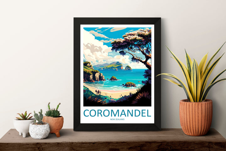 Coromandel Travel Print Wall Art Coromandel Wall Hanging Home Décor Coromandel Gift Art Lovers New Zealand Art Lover Gift Print