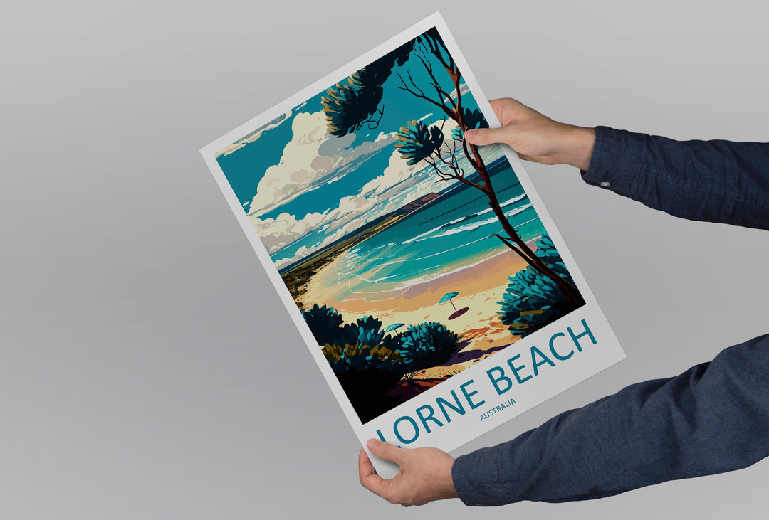 Lorne Beach Travel Print Wall Art Lorne Beach Wall Hanging Home Décor Lorne Beach Gift Art Lovers Wall Art Australia Travel Print