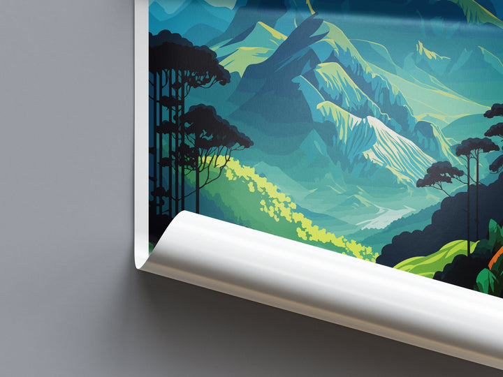 Blue Mountains Travel Print Wall Art Blue Mountains Wall Hanging Home Décor Blue Mountains Gift Art Lovers Wall Art Caribbean Travel Print