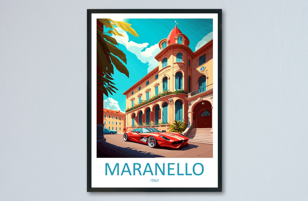 Maranello Travel Print Wall Art Maranello Wall Hanging Home Décor Maranello Gift Art Lovers Italy Art Lover Gift Maranello Print Maranello