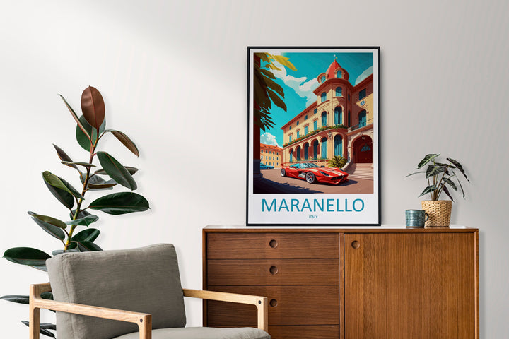 Maranello Travel Print Wall Art Maranello Wall Hanging Home Décor Maranello Gift Art Lovers Italy Art Lover Gift Maranello Print Maranello