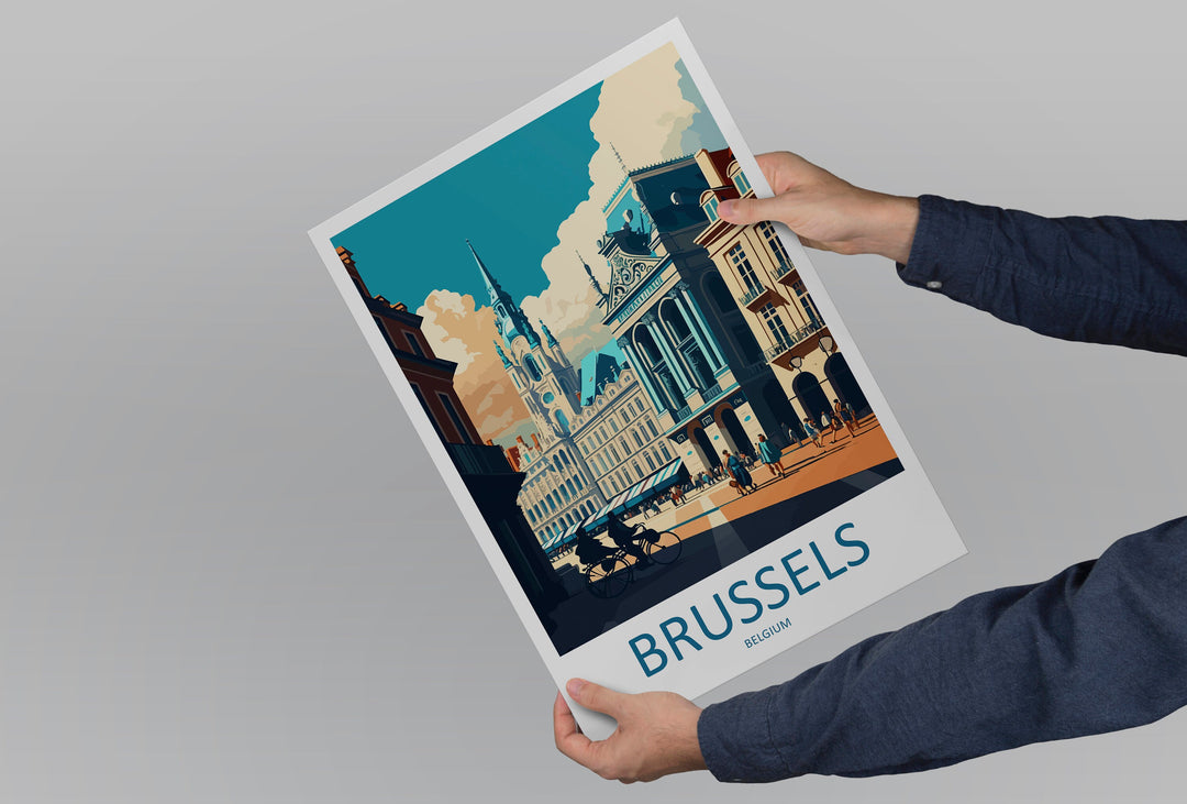 Brussels Travel Print Wall Art Brussels Wall Hanging Home Décor Brussels Gift Art Lovers Belgium Art Lover Gift Brussels Wall Décor