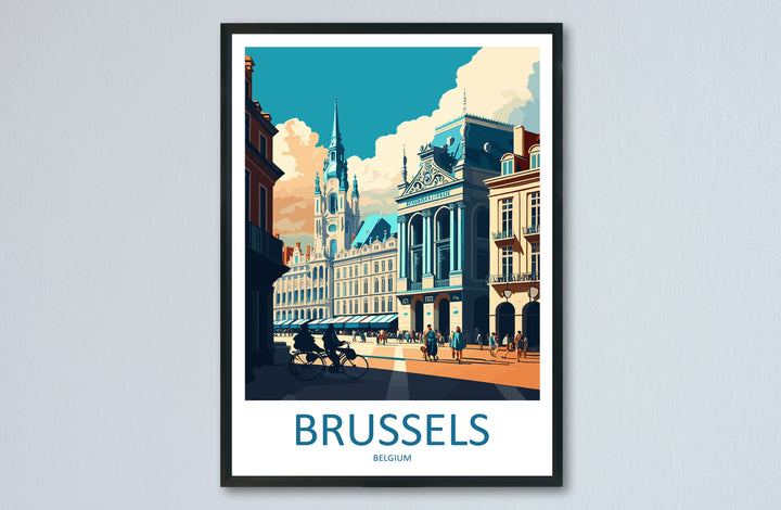 Brussels Travel Print Wall Art Brussels Wall Hanging Home Décor Brussels Gift Art Lovers Belgium Art Lover Gift Brussels Wall Décor