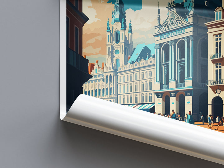 Brussels Travel Print Wall Art Brussels Wall Hanging Home Décor Brussels Gift Art Lovers Belgium Art Lover Gift Brussels Wall Décor