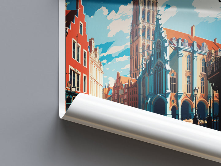 Leuven Travel Print Wall Art Leuven Wall Hanging Home Décor Leuven Gift Art Lovers Belgium Art Lover Gift Leuven Wall Décor
