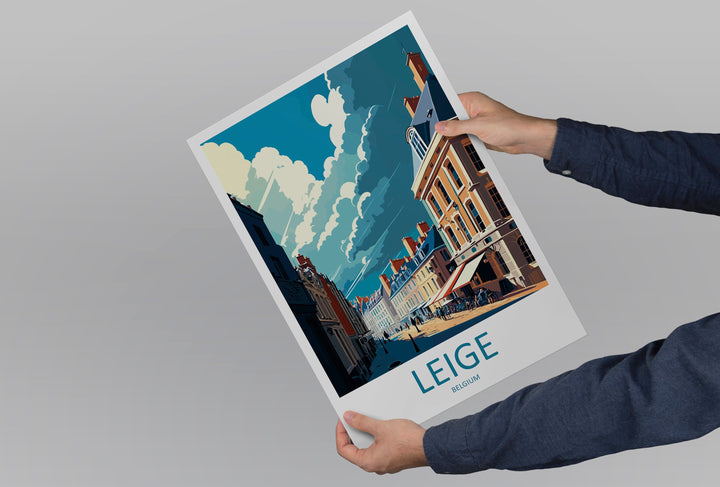 Leige Travel Print Wall Art Leige Wall Hanging Home Décor Leige Gift Art Lovers Belgium Art Lover Gift Leige Wall Décor