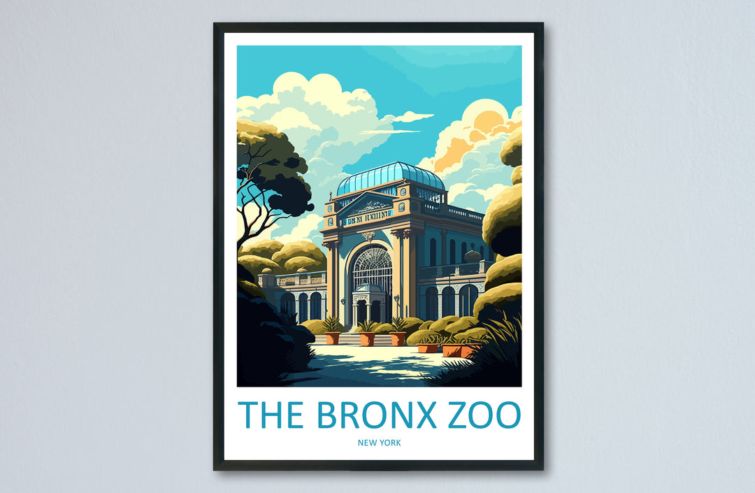 The Bronx Zoo Travel Print Wall Art The Bronx Zoo Wall Hanging Home Décor The Bronx Zoo Gift Art Lovers New York State Art Gift Lover Poster