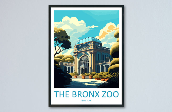 The Bronx Zoo Travel Print Wall Art The Bronx Zoo Wall Hanging Home Décor The Bronx Zoo Gift Art Lovers New York State Art Gift Lover Poster