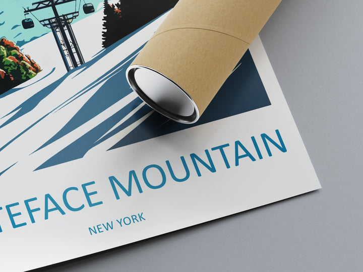 Whiteface Mountain Travel Print Wall Art Whiteface Wall Hanging Home Décor Whiteface Gift Art Lovers New York State Art Gift Poster