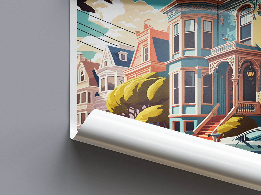 San Francisco Travel Print Wall Art San Francisco Wall Hanging Home Décor San Francisco Gift Art Lovers California Art Lover Gift