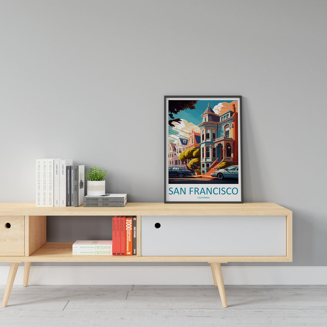 San Francisco Travel Print Wall Art San Francisco Wall Hanging Home Décor San Francisco Gift Art Lovers California Art Lover Gift