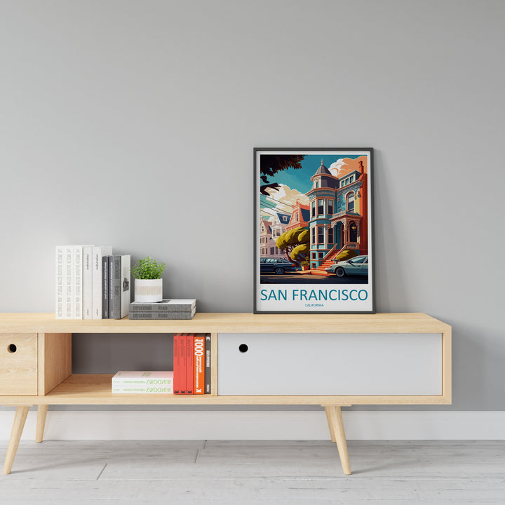 San Francisco Travel Print Wall Art San Francisco Wall Hanging Home Décor San Francisco Gift Art Lovers California Art Lover Gift