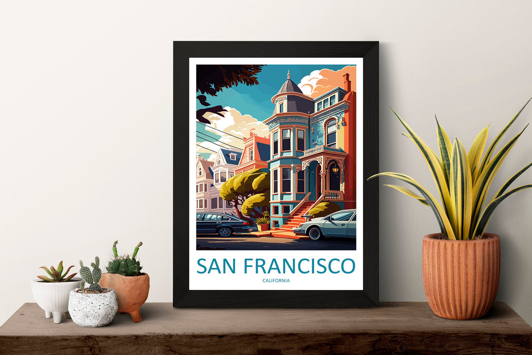 San Francisco Travel Print Wall Art San Francisco Wall Hanging Home Décor San Francisco Gift Art Lovers California Art Lover Gift